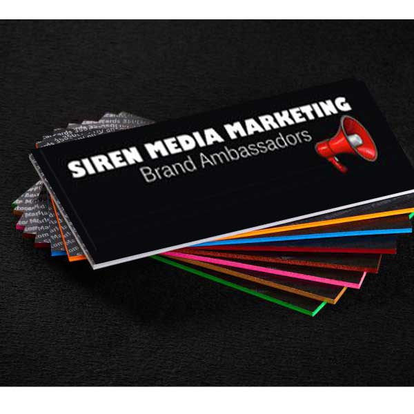 Black Business Cards siren media marketing