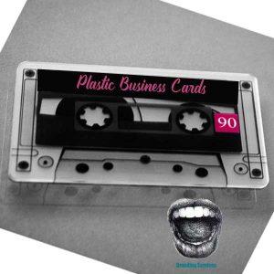 plastic business card in the shape of a cassette tape siren media marketing
