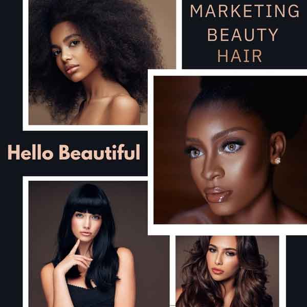 Photos of 4 female models for beauty and hair. Siren Media Marketing